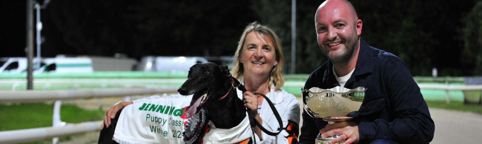 March On Freddie, Julie Mullins (Assistant Trainer) and Owner George Watson